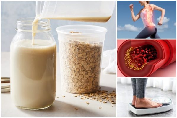 nấu sữa yến mạch bằng máy làm sữa hạt