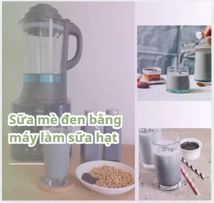 sữa mè đen bằng máy làm sữa hạt