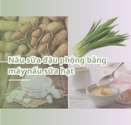 Nấu sữa đậu phộng bằng máy nấu sữa hạt