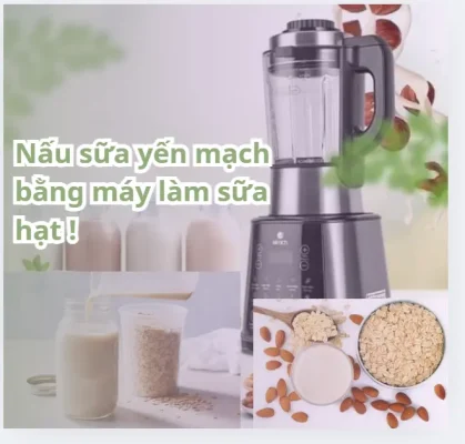 Nấu sữa yến mạch bằng máy làm sữa hạt