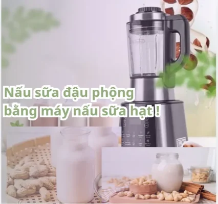 nấu sữa đậu phộng bằng máy nấu sữa hạt